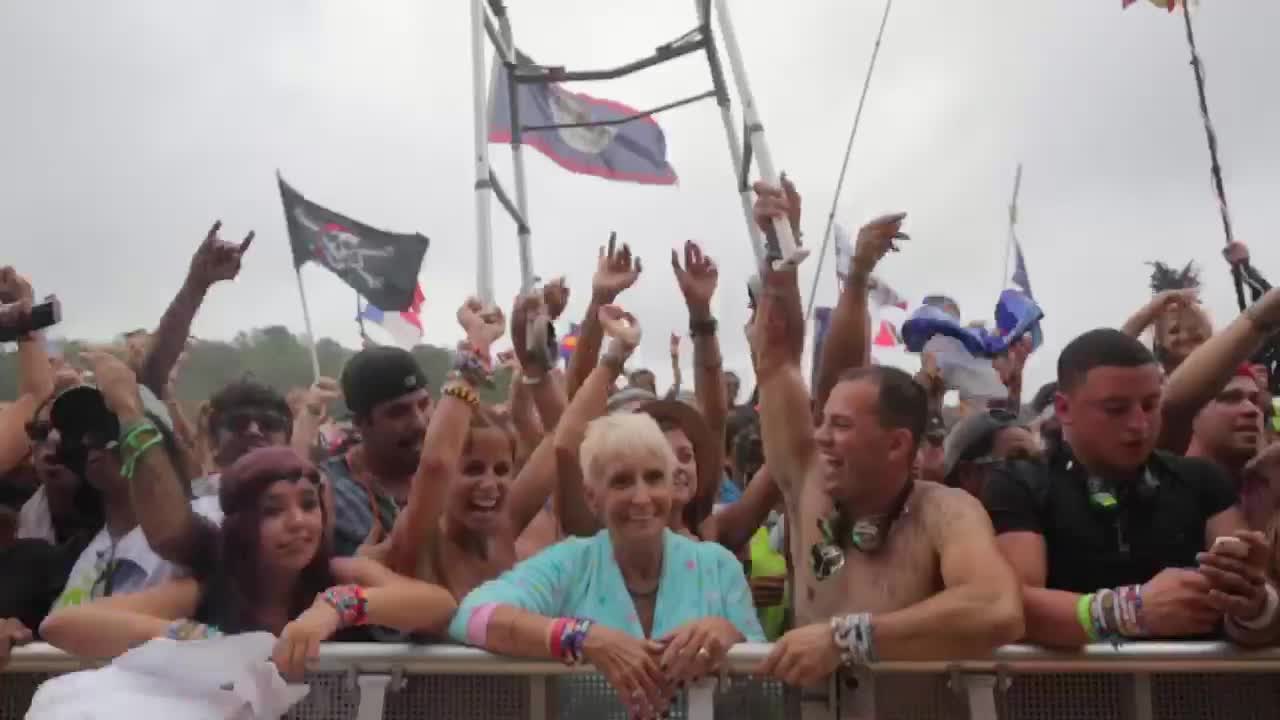 Granny at TomorrowWorld having a blast