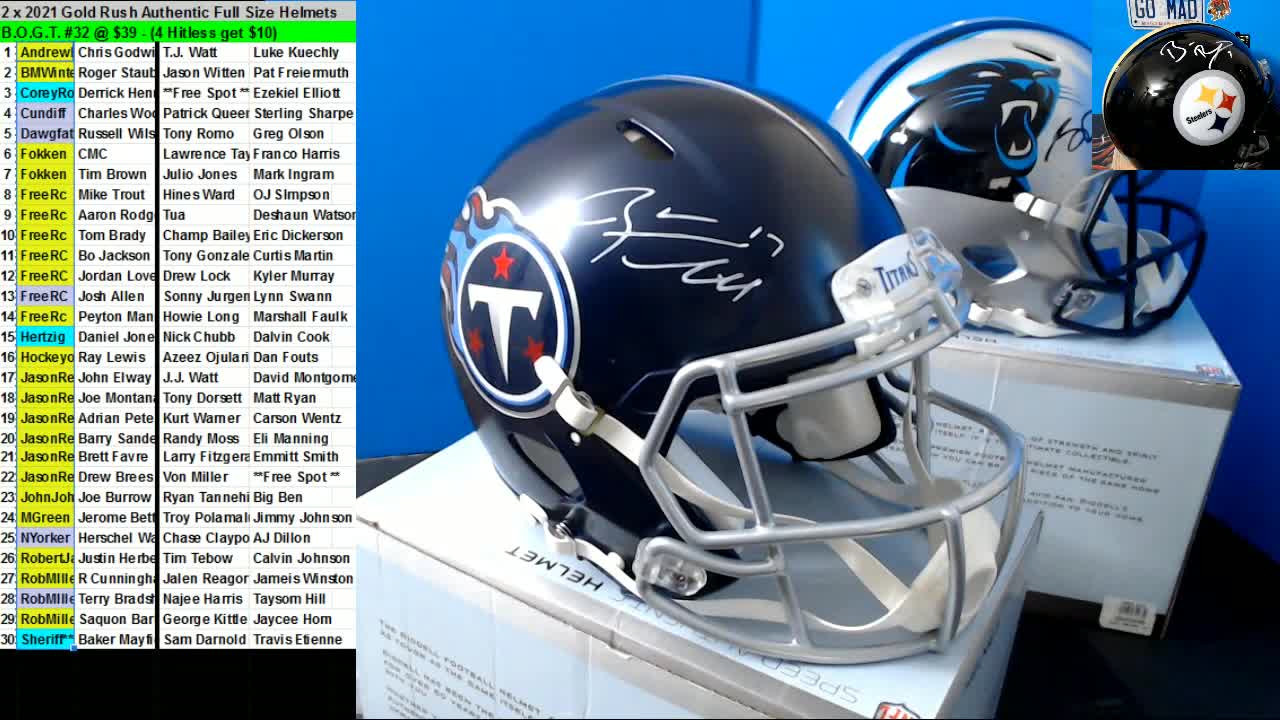 09-28-2021 2 x 2021 Gold Rush Full Size Auth Helmets BOGT #32