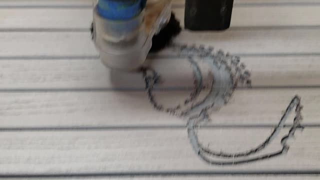 Beginning CNC carve on Azek