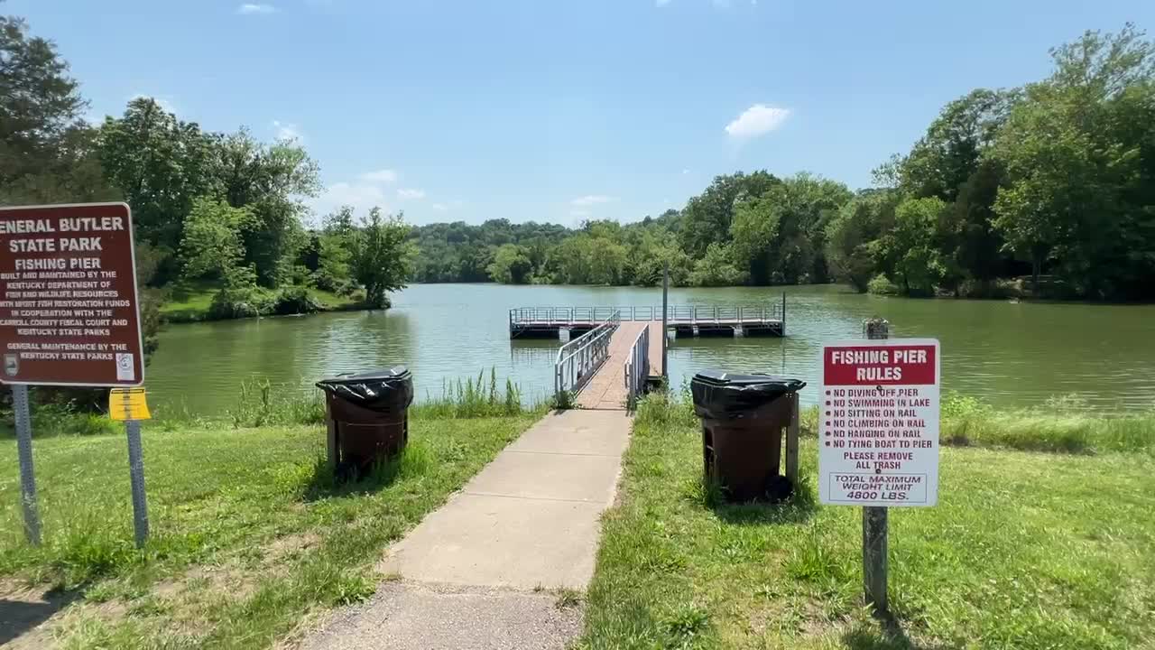 FISHING PIER GENERAL BUTLER STATE PARK KENTUCKY USA