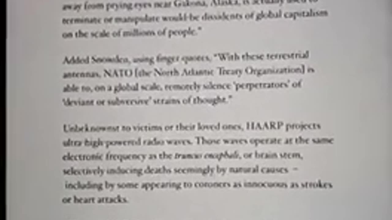 HAARPS GLOBAL ASSASSINATION AGENDA - Reloaded from Renard