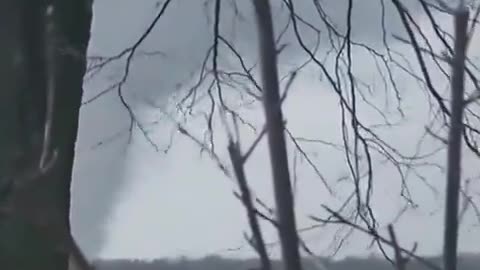 Two tornados joining to become a bigger one in Ohio yesterday