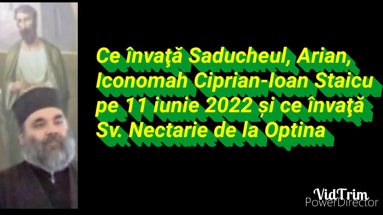 Inca o data Saducheul, Eretic, Arian, Iconomah Ciprian Staicu isi da pe fata MINCINOASA-INGRADIRE