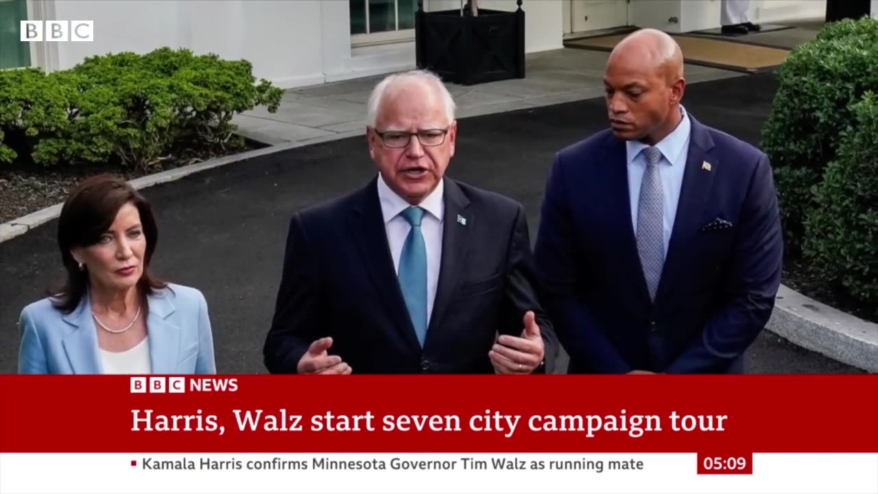 Harris and Walz hold first rally together as new Democratic ticket