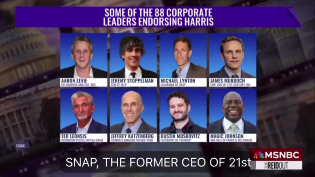 Joy Reid about 88 corporate leaders supporting Kamala