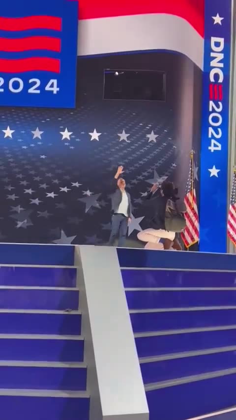 NEW: Second Gentleman Doug Emhoff spotted doing his walk-through at the DNC