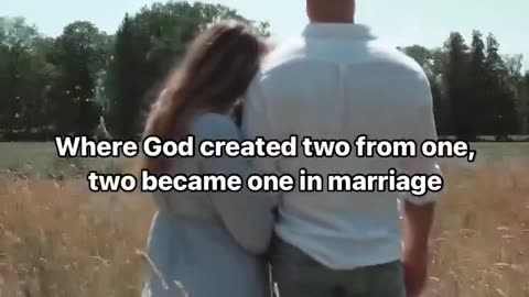 Where GOD created Two from One, Two became One in Marriage.🙏