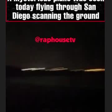 Mysterious Plane Scanning the ground in San diego