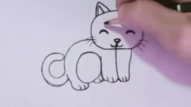 HOW TO TURN WORD CAT INTO CARTOON