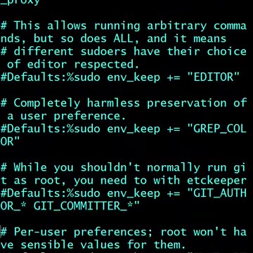 linux: sudoers