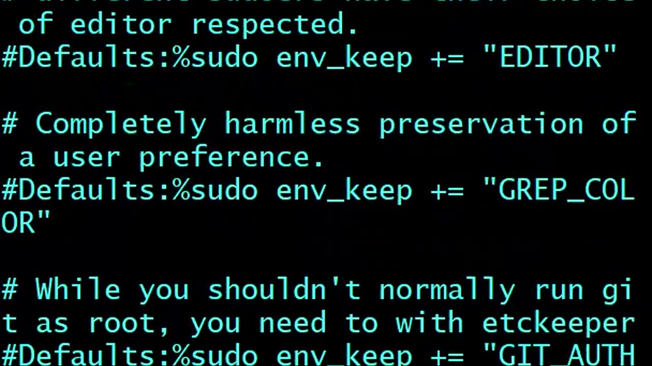 linux: sudoers