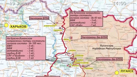 Russian Defence Ministry report on the progress of the special military operation (19 June 2023)