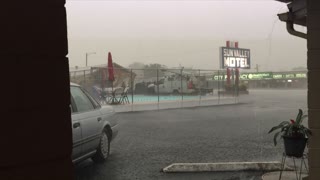 Insane Downpour in Texas with Lightning