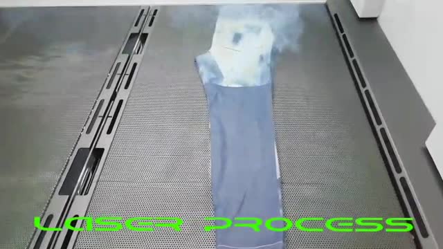 Laser process for raw denim pant
