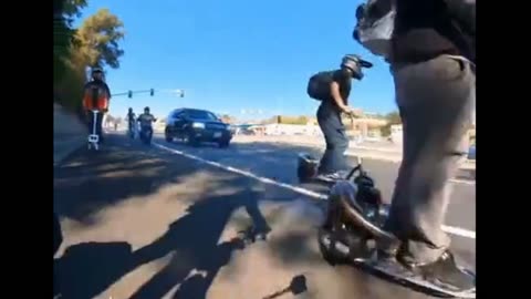 Scooter Gang Has A Satisfying Chain Reaction