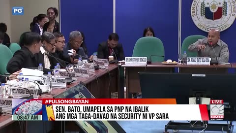 Sen. Bato, umapela sa PNP na ibalik ang mga taga-Davao na security ni VP Sara