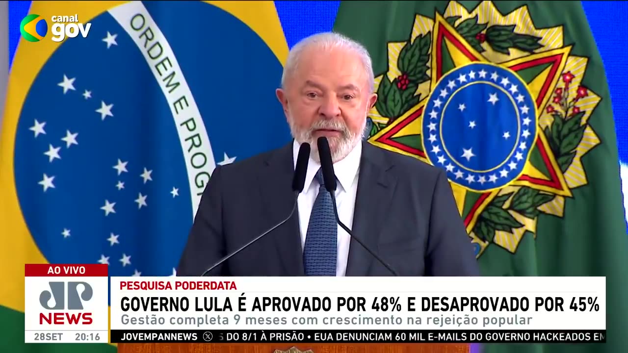 Governo Lula (PT) é aprovado por 48% e desaprovado por 45%
