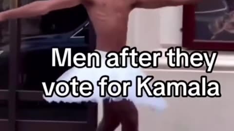 Men after voting for Kamala