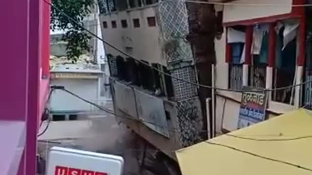 House fall down in India