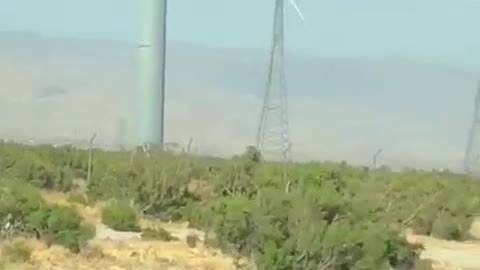 Wind Turbine Twirls Away