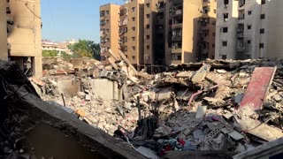 Beirut's southern suburbs shattered after strikes on eve of Oct. 7