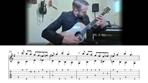 Autumn Leaves - Fingerstyle Jazz Guitar Lesson (Sheet Music + TAB)