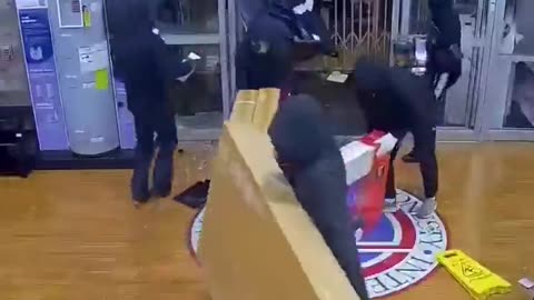 Police footage of the looting in Philadelphia this week