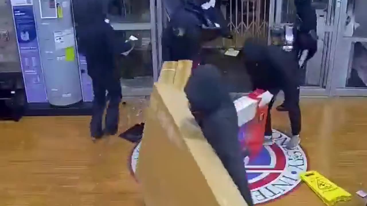 Police footage of the looting in Philadelphia this week