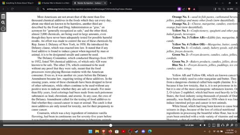 "MURDER BY INJECTION" BY EUSTACE MULLINS (CONTAMINATION OF THE FOOD CHAIN)
