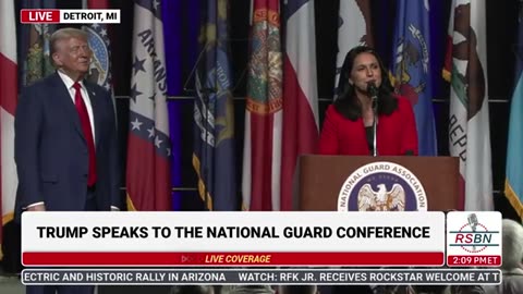 WATCH: Tulsi Gabbard Endorses Trump at National Guard Event in Detroit, MI - 8/26/24