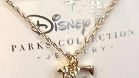 Disney Parks Letter E Mickey Mouse Faux Gem Gold Color Necklace #shorts