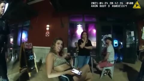 DRUNK WOMEN OFFERS TO BANG COPS ON THE SIDEWALK