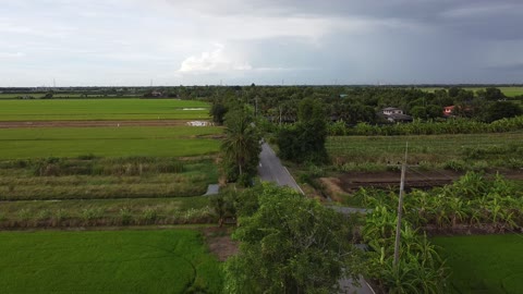 Farmer in Thailand making his way home