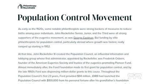 Rockefeller CIA Connections to Deagel Depopulation Forecast