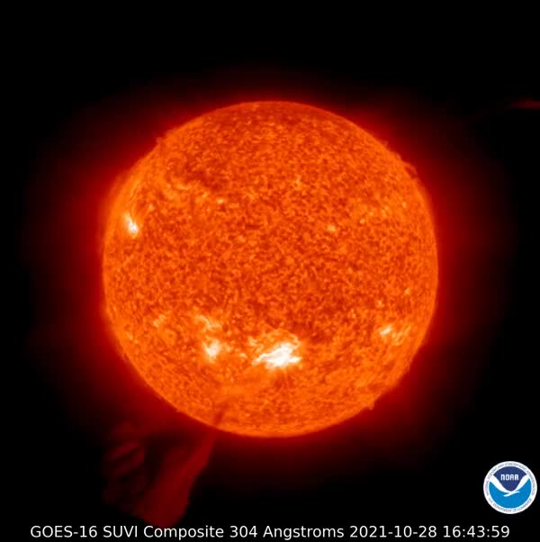 NOAA 's GOES 16 Satellite caught a significant Solar Flare on its Solar Ultraviolet Imager