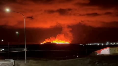 Volcanic eruption at Mt Stóra-Skógfell 2