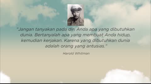 TODAY'S INSPIRATION FROM HAROLD WHITMAN