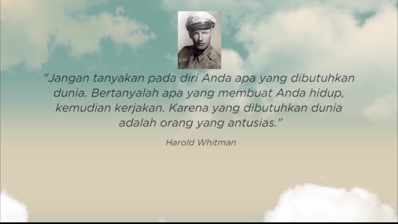 TODAY'S INSPIRATION FROM HAROLD WHITMAN