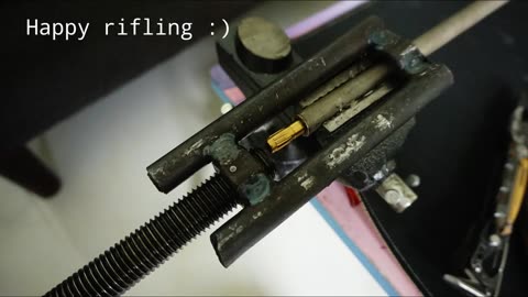 Rifle a barrel without hydraulic press