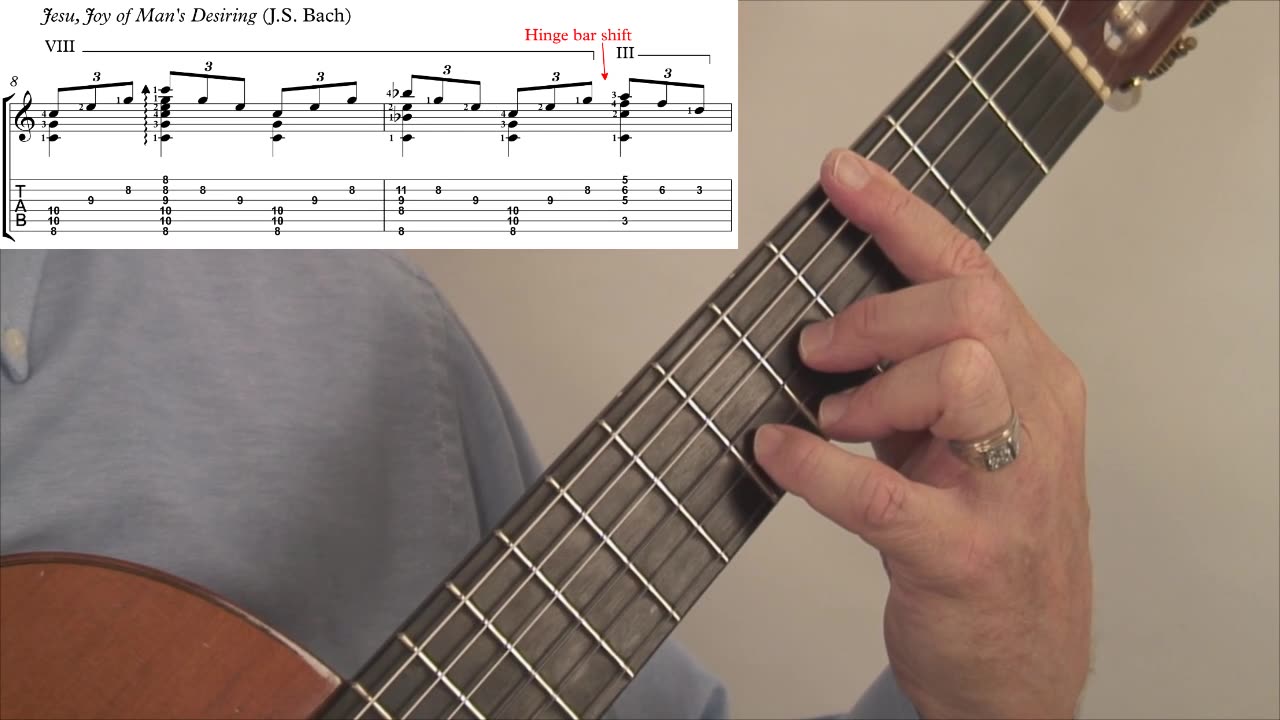 How to Use Hinge Bars as Guide Fingers, Video #5: Jesu Joy of Man's Desiring