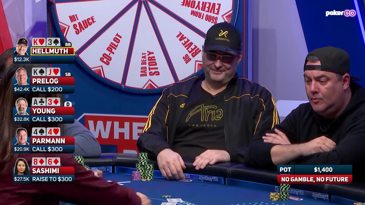 Sashimi Shoves Bluffs All-in with Small Pair! on No Gamble No Future!