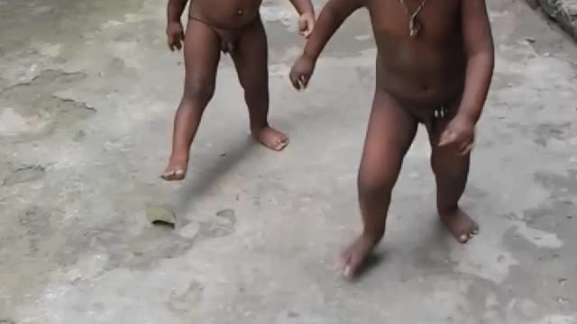 Children play fun football