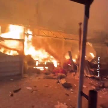 Israeli strikes on Gaza tent camp sheltering displaced Palestinians triggers blaze, injures dozens