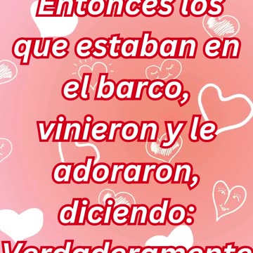 "La Confesión de Fe: Los Discípulos Reconocen la Divinidad de Jesús" Mateo 14:33.#short #ytshorts