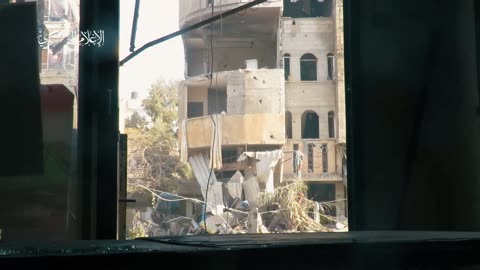 Al-Qassam Mujahideen clash with enemy vehicles west of the city of Khan Yunis
