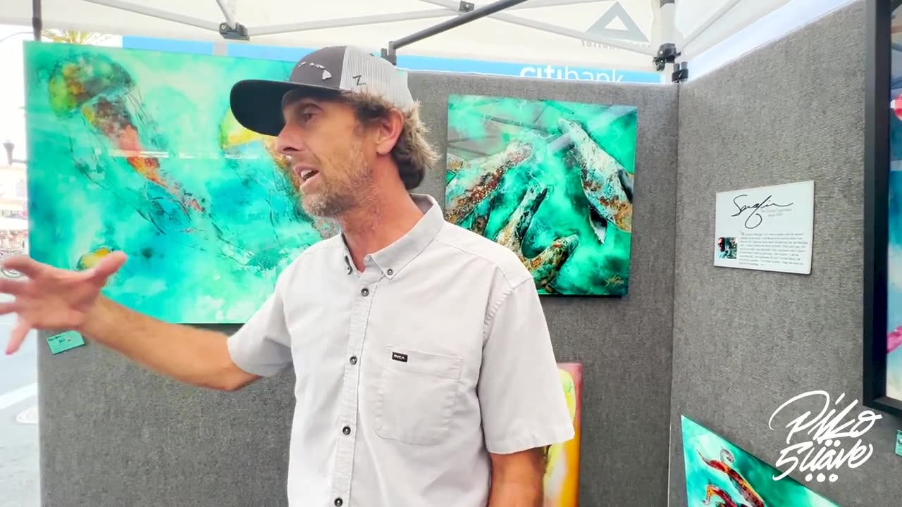 Hermosa Festival - Marine Life Oil Paintings on Glass | Joshua Serafin Artist Corner