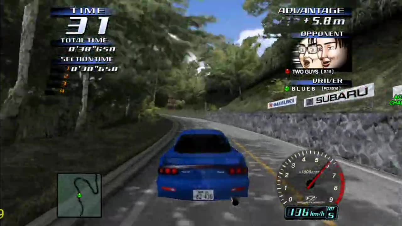 Initial D Arcade Stage 3 - Mazda RX7 Spirit R Legend Of The Street Walkthrough Pt 5(Flycast HD)