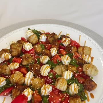 Салат с хрустящими баклажанами 🍆🍆Влюбляет в себя с первой пробы🤤