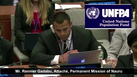 Diplomat from Nauru addresses UNFPA