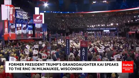 SURPRISE RNC MOMENT- Trump's Granddaughter Kai Comes Onstage And Praises Grandfather